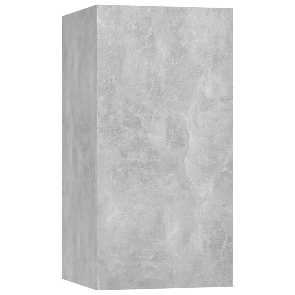 Set di mobili da 4 pezzi tra cui armadio credenza mobile TV televisore per soggiorno camera da letto salotto legno ingegnerizzato grigio 02_0024719