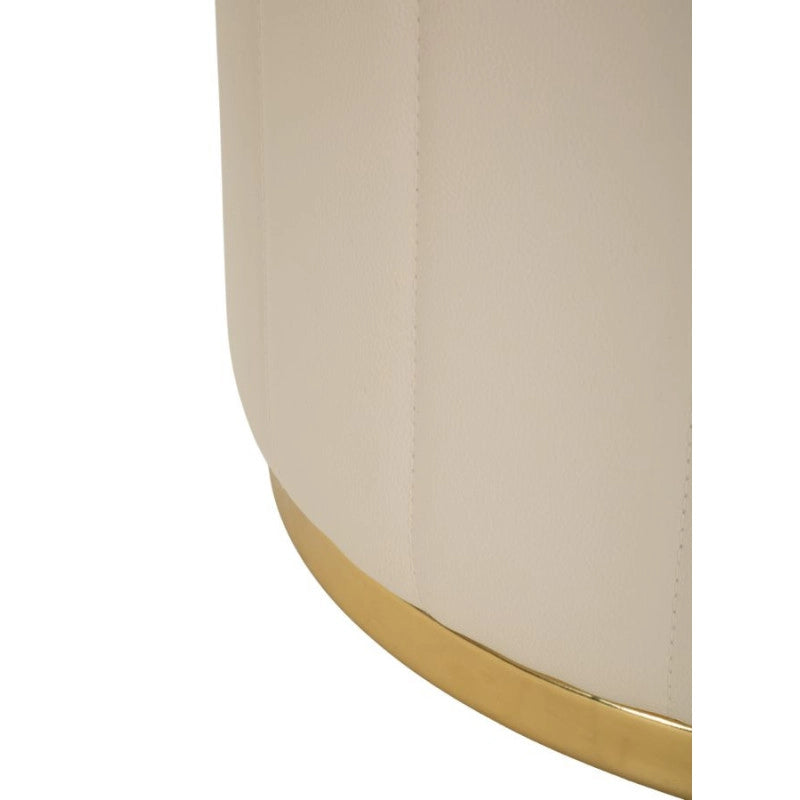 Puff Con Contenitore London Crema cm ø 46,5x44