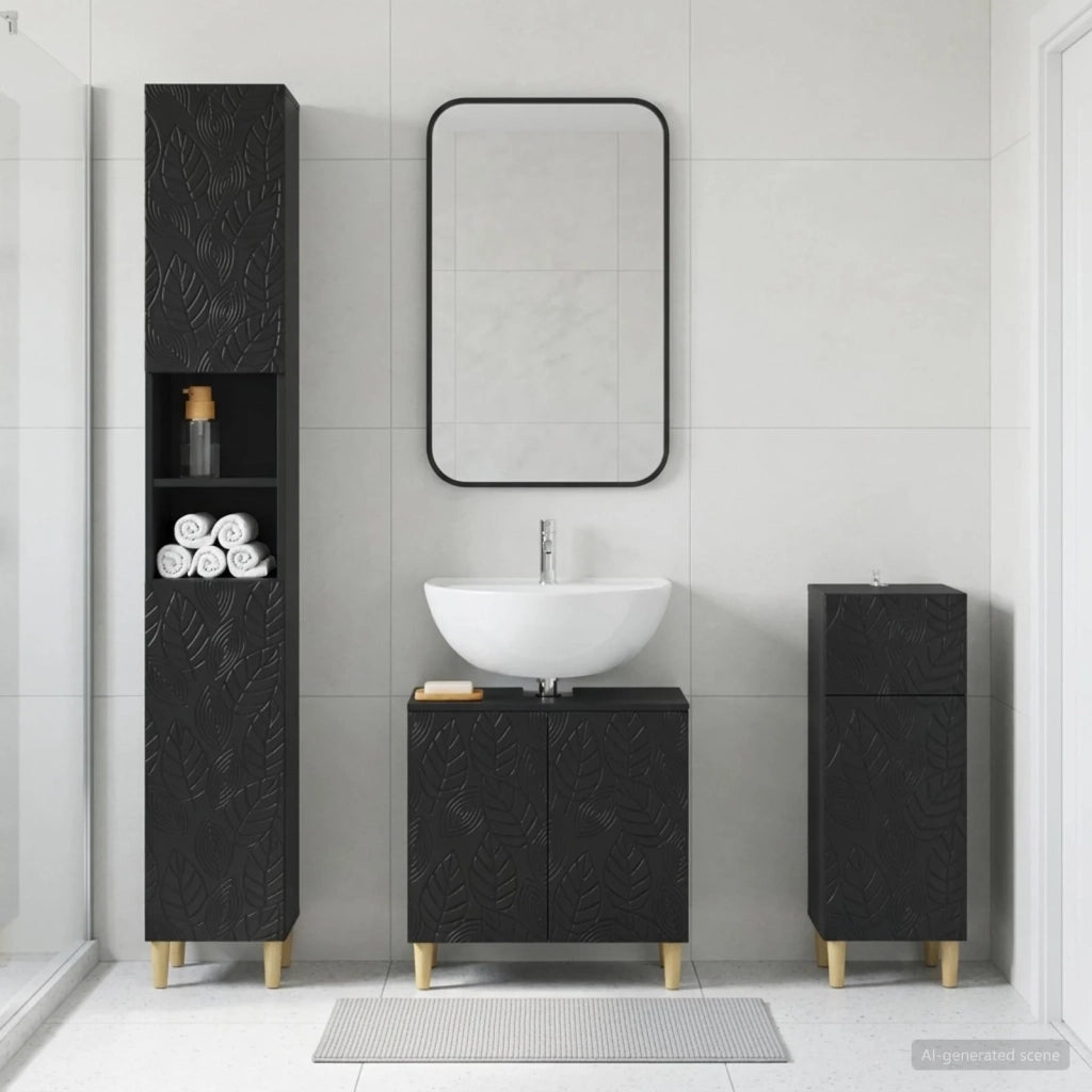Set di armadietti da bagno in 3 pezzi DELFT 3417865