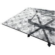 Tovaglia Trasparente Decorata Glitterata Pellicola Pvc 100x480 Cm Tavolo Antimacchia Spessa Fiori (C)