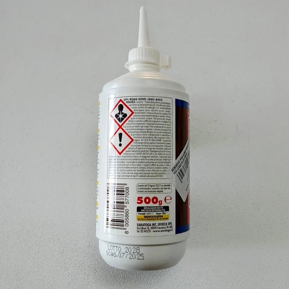 Saratoga colla adesivo poliuretanico pu 500gr w.d4 per esterni