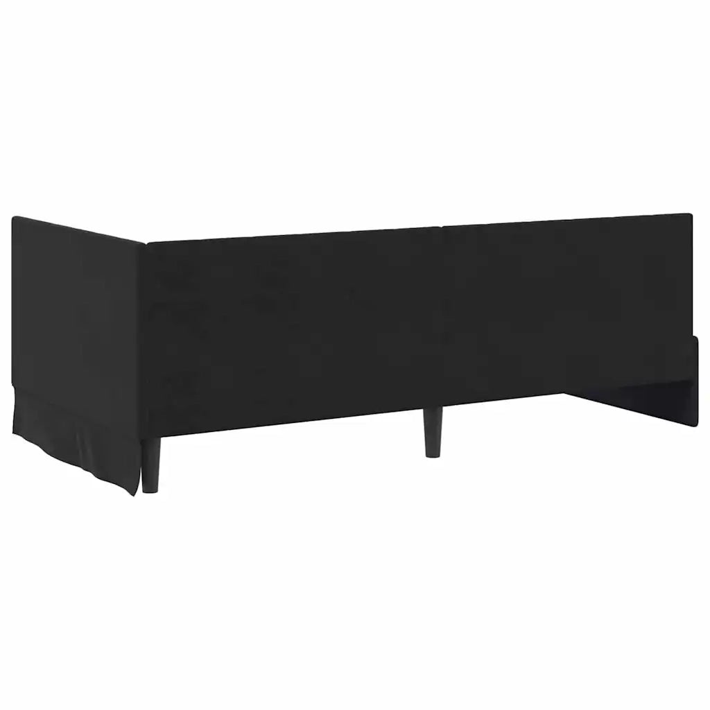 Struttura Letto Angolare con Materasso 2 pcs Nero Velluto 3393863