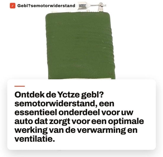 Componente di riscaldamento del motore - Resistenza del motore - Regolatore di ventilatore - Pezzo di ricambio - Compatibile con 1K0959263A - Alta qualità