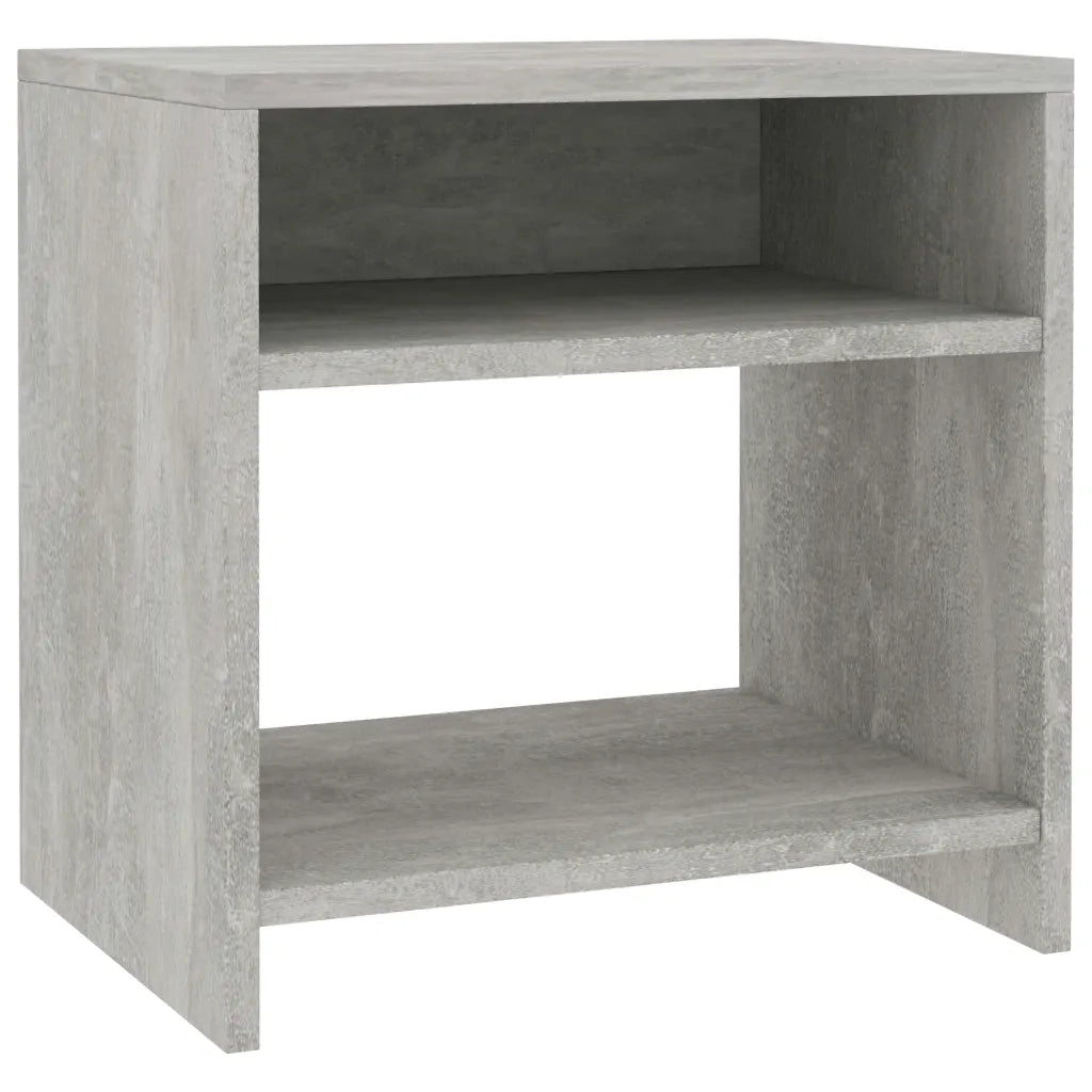 Comodino | Armadio da Notte | Mobiletto da notte Grigio Cemento 40x30x40 cm in Legno Multistrato