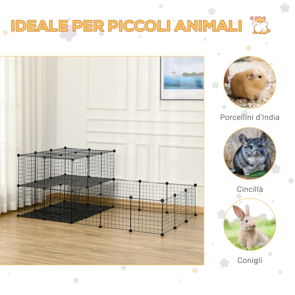 Recinto per Conigli ¨C Minimal ¨C Nero 175x105x70cm