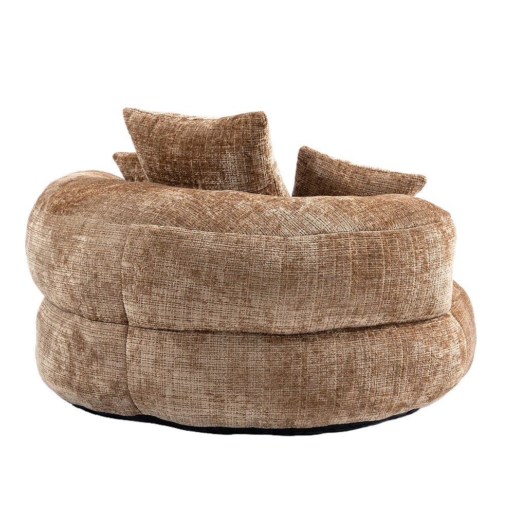 Chaise longue - Xylo - gaming chenille caffè con 3 cuscini