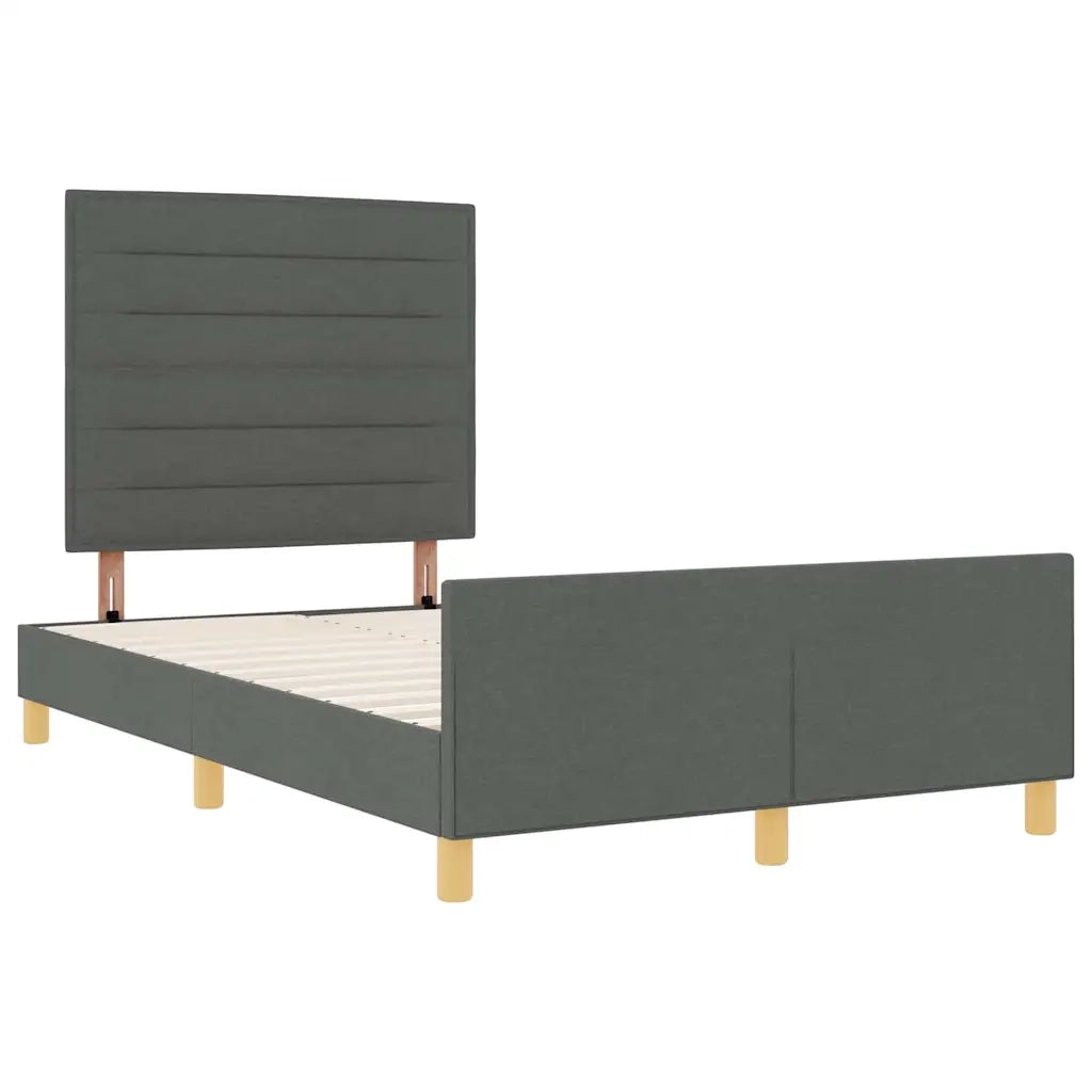 Struttura del letto-Giroletto Grigio scuro 120 x 190 cm Tessuto 367000