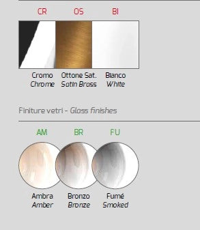 SOSPENSIONE OTTONE SAT. 1 LUCE VETRO GRANDE BRONZO 1194OS-S30-BR