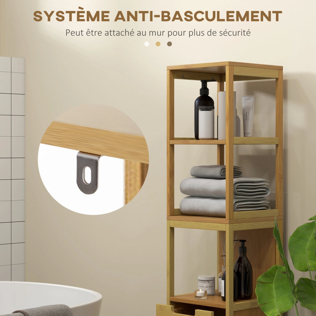 Mobiletto Bagno Colonna ¨C Minimal ¨C Bamb¨´ 30x30x144