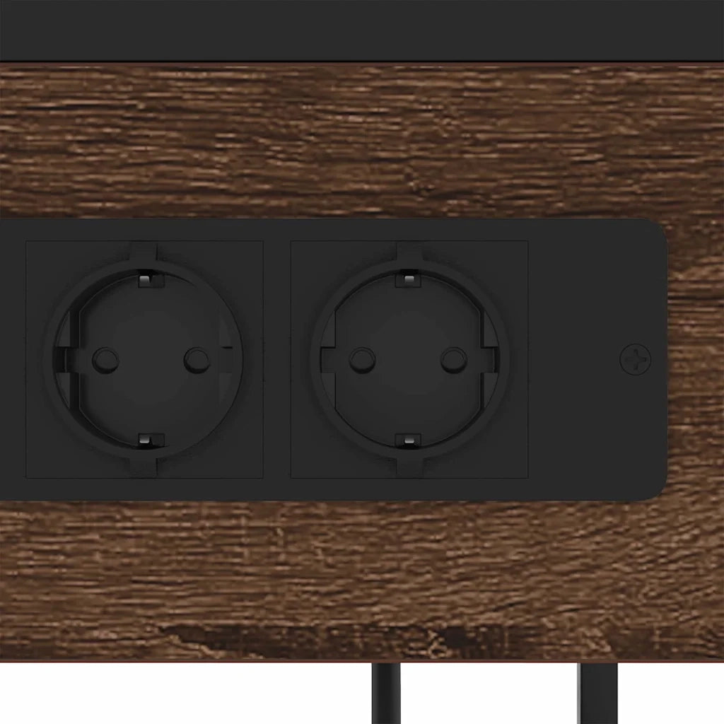 Comodino | Armadio da Notte | Mobiletto da notte Rovere Marrone 40 x 27 x 76 cm
