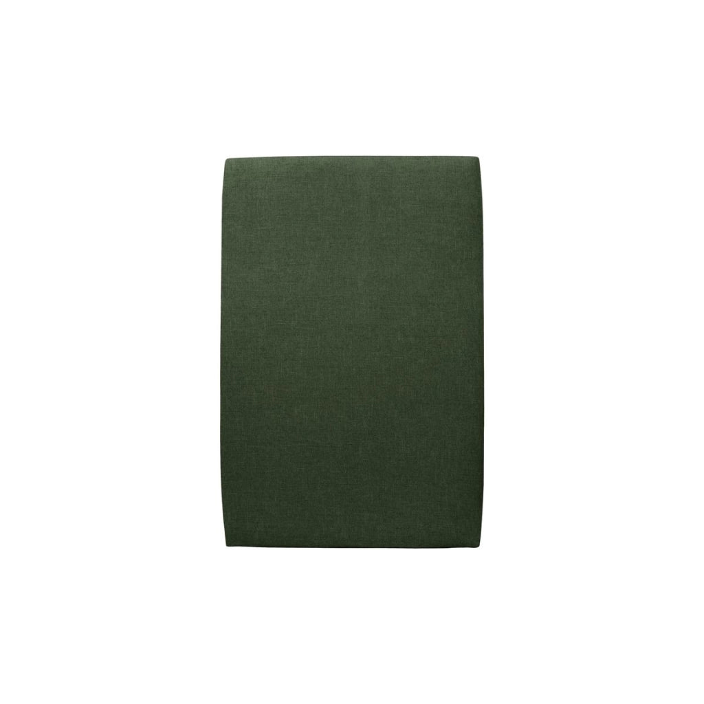Testiera in tessuto natté verde kaki liscio L90 cm