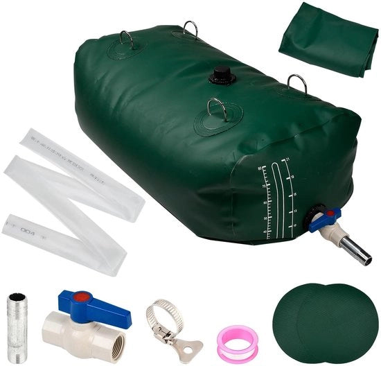 Zak Portatile con Rubinetto per Acqua - Reservorio di Acqua per Camping e Giardino