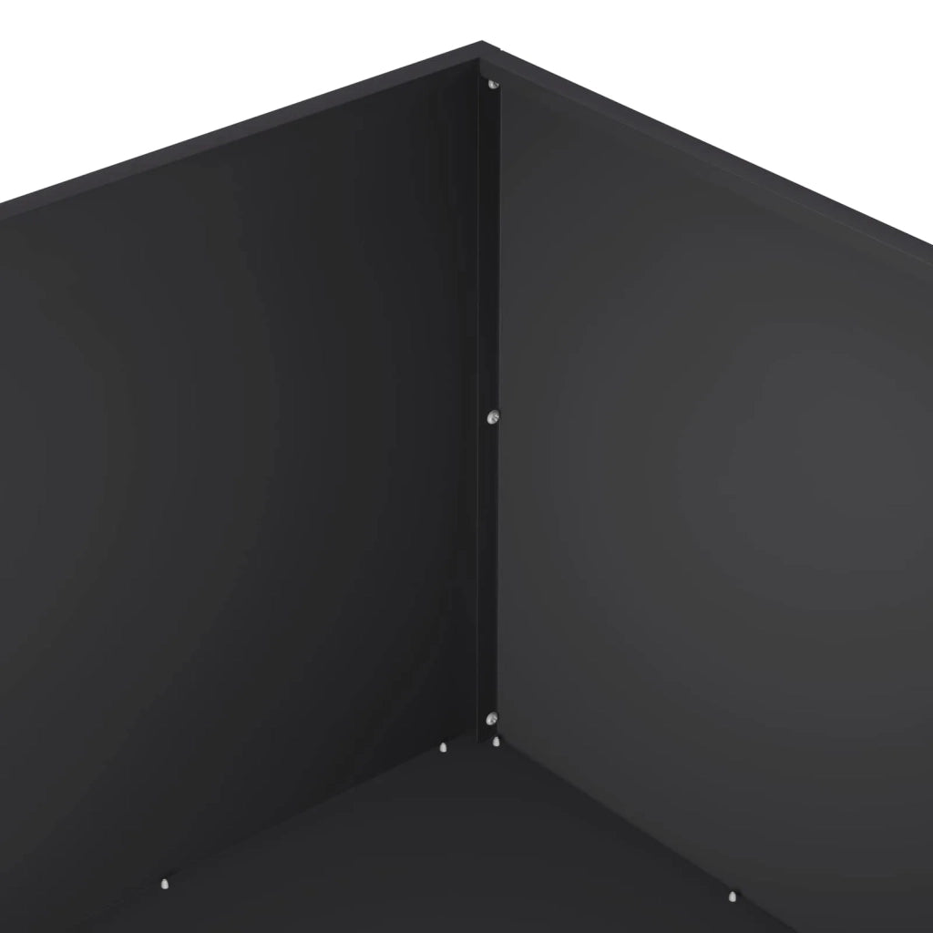 Vaso da giardino 2 pz Nero 80 x 80 x 40 cm 8005107
