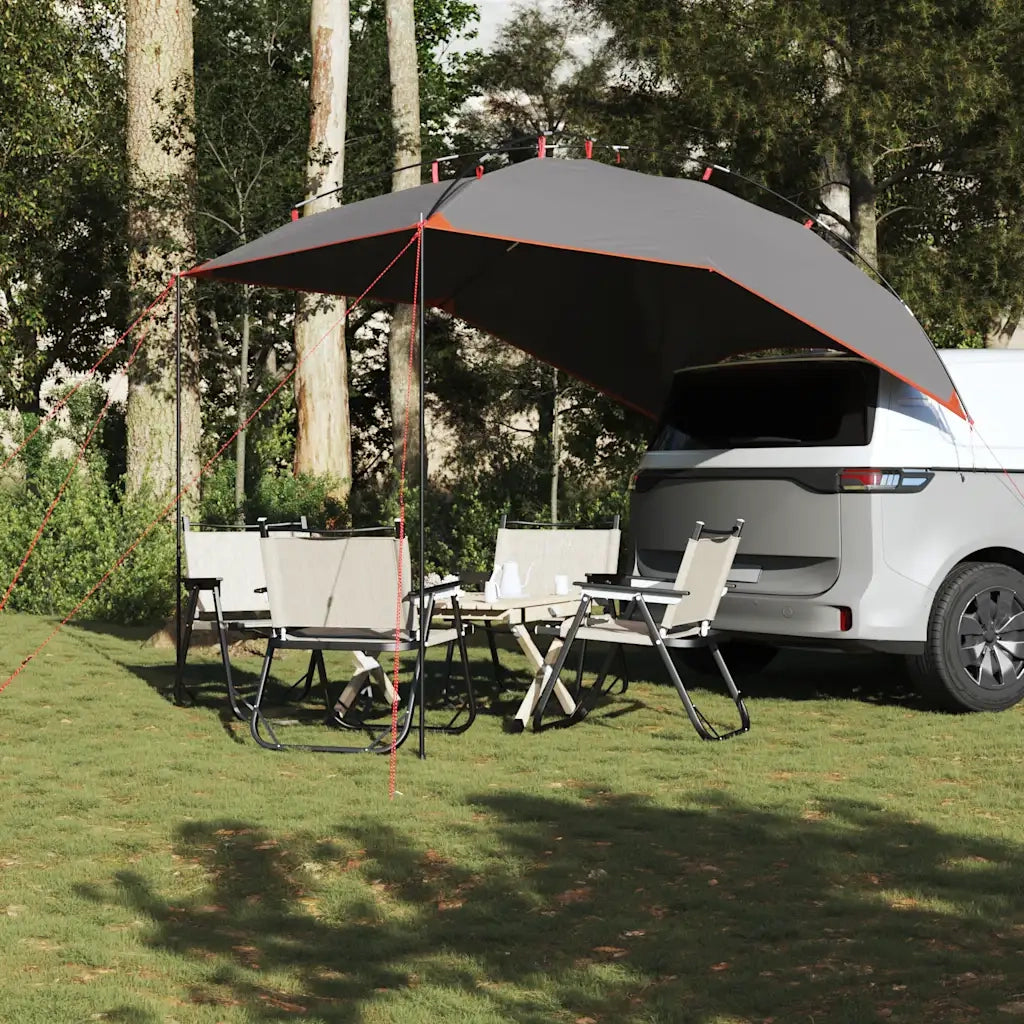 Tenda da Campeggio per Auto Grigio e Arancione Impermeabile 4009523
