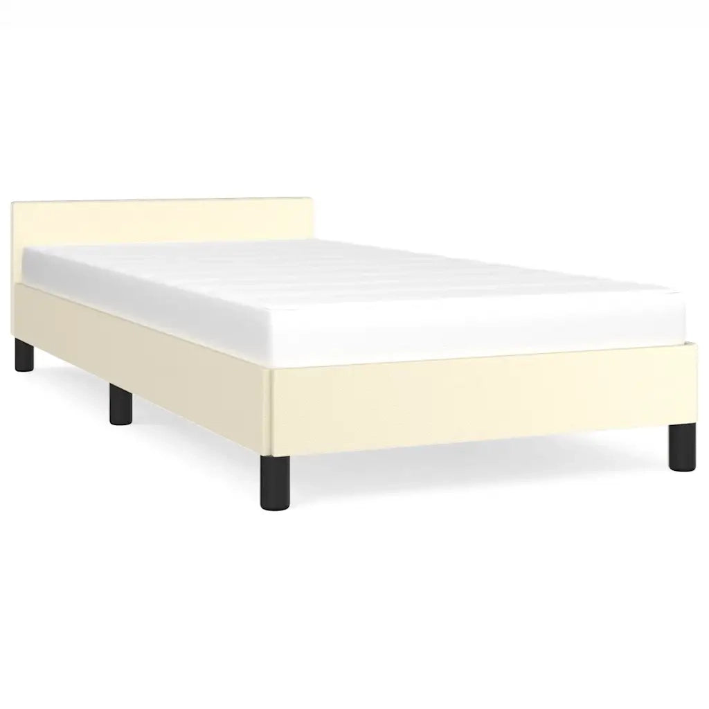 Giroletto con Testiera senza Materasso Crema 80x200 cm 347467
