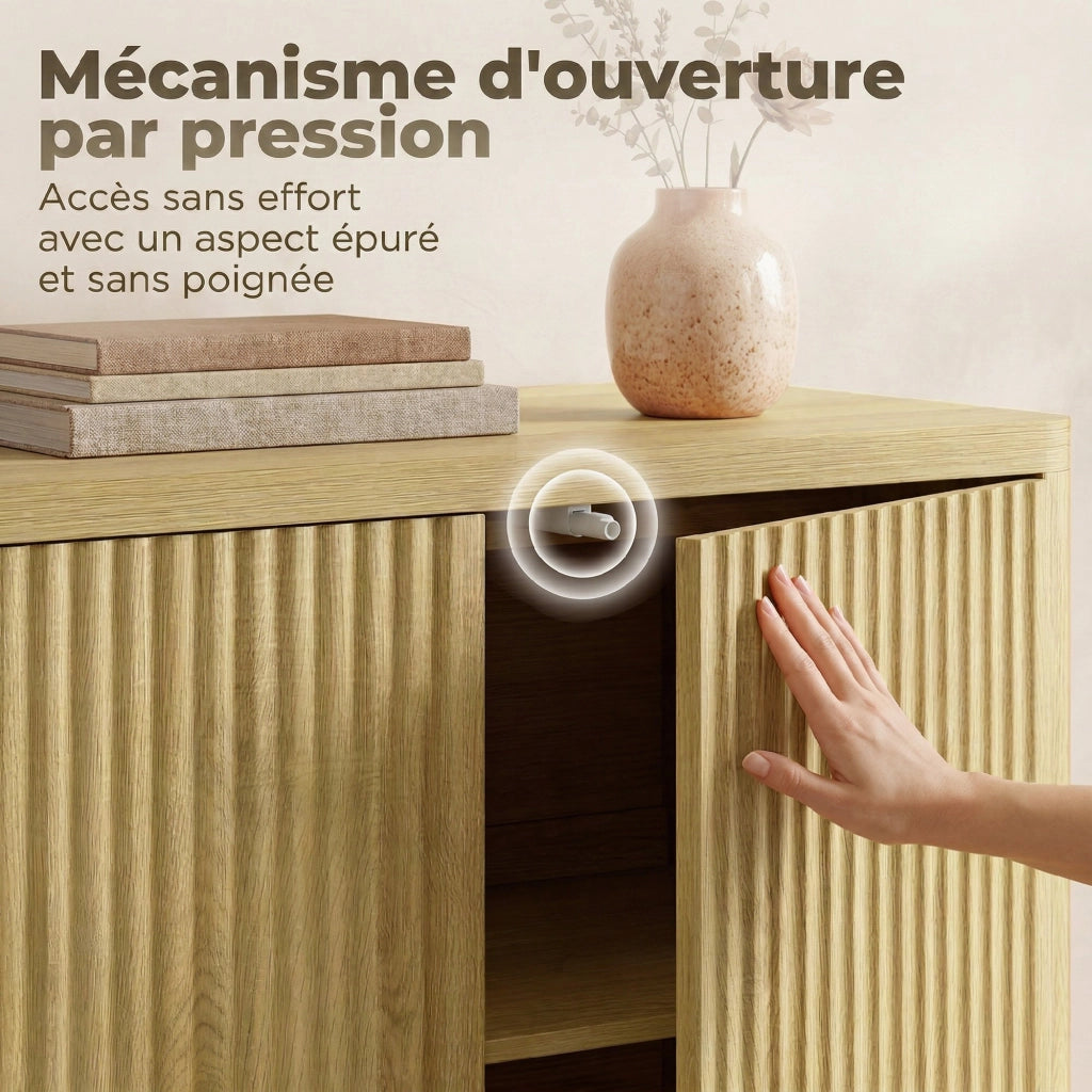Credenza con 4 ante ¨C Minimal ¨C quercia 147x40x77