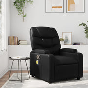 Poltrona reclinabile massaggiante in Similpelle Nera 3205643