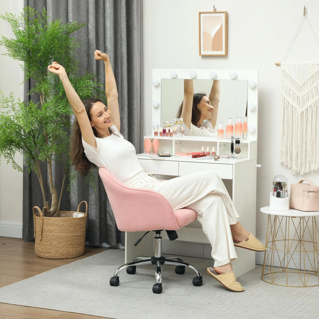 Poltrona da ufficio ergonomica regolabile ¨C zephmum ¨C imbottita rosa