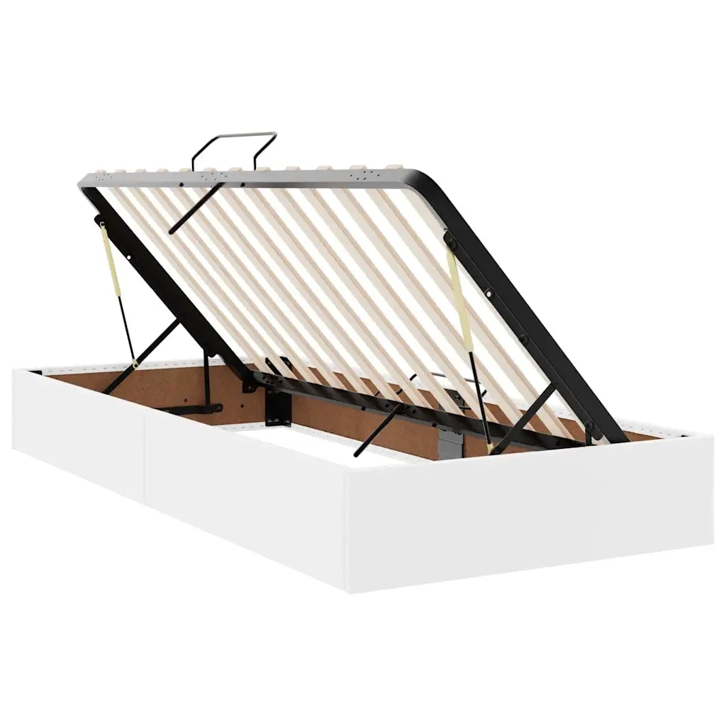 Letto con contenitore e materasso Bianco 90 x 200 cm