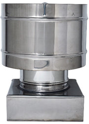 FUMAIOLO FISSO ANTIVENTO INOX Quadrato cm. 32x32
