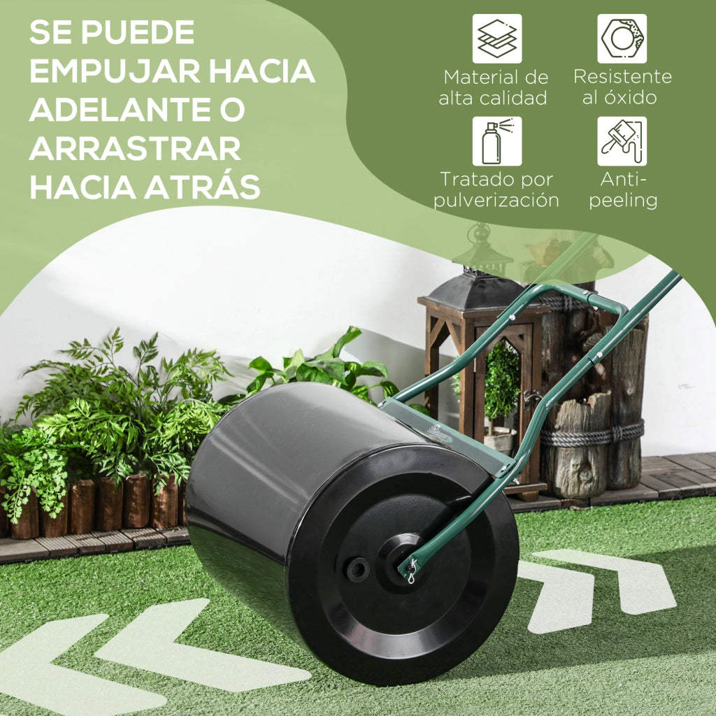Rullo Compressore per Prato Giardino ¨C Xylo ¨C 60L Riempibile Acqua Sabbia 50cm