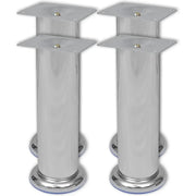 Piedini Rotondi per Divani 8 pz Cromati 180 mm CFW3717777