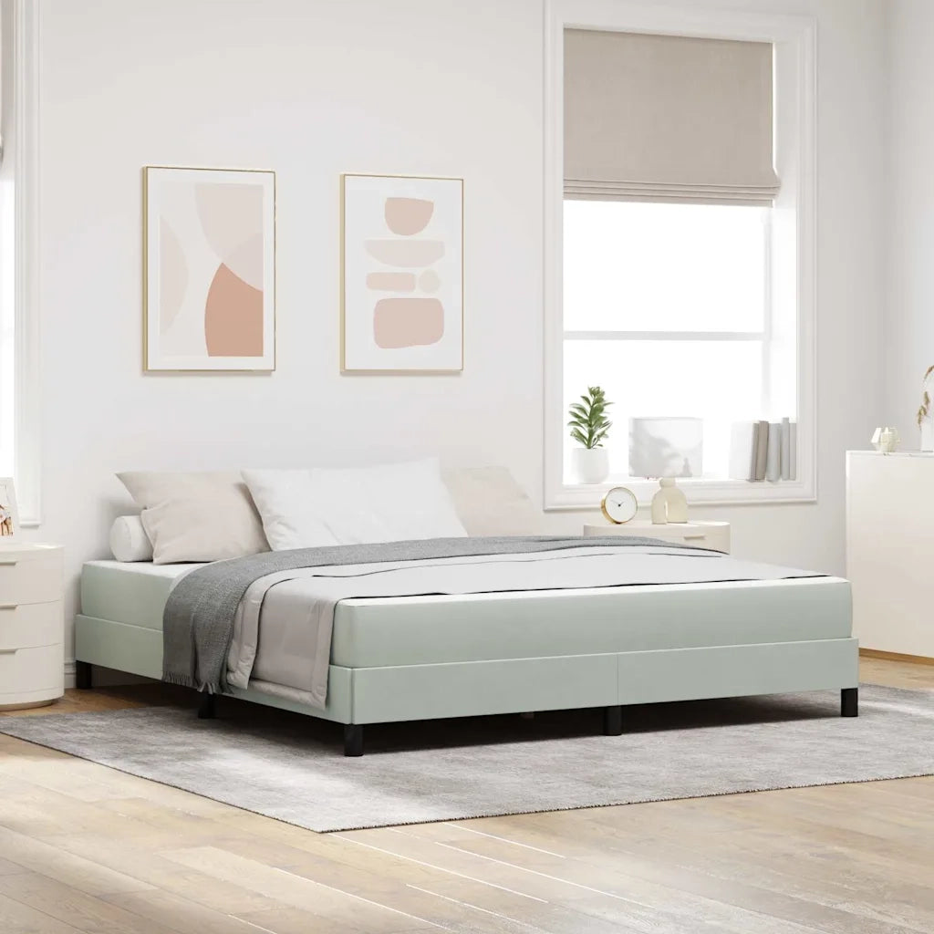 Letto a molle con materasso Grigio chiaro 180 x 200 cm Tessuto 3398707