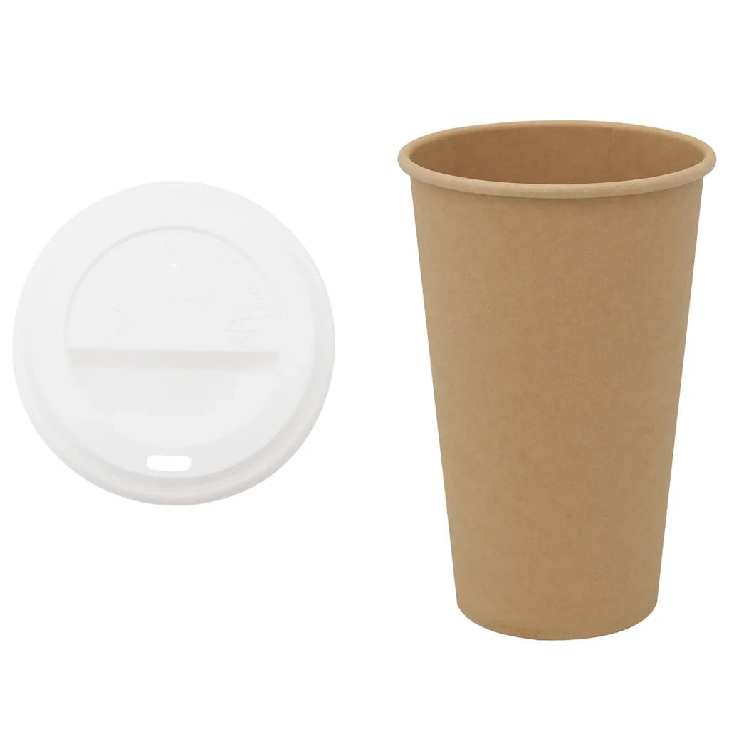 Tazze da CaffÃ¨ in Carta con Coperchi 1000 pz 16oz 400 ml