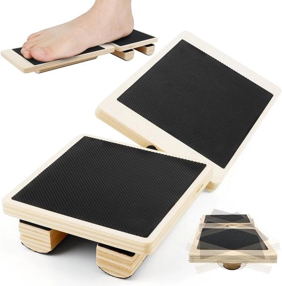 Tavolo di allungamento - Allenatore unico - Tavolo di equilibrio - Tavolo di allenamento unico in legno con superficie antiscivolo - Tavolo per tracciare i piedi - Adatto per la riabilitazione dei piedi e gli esercizi di equilibrio