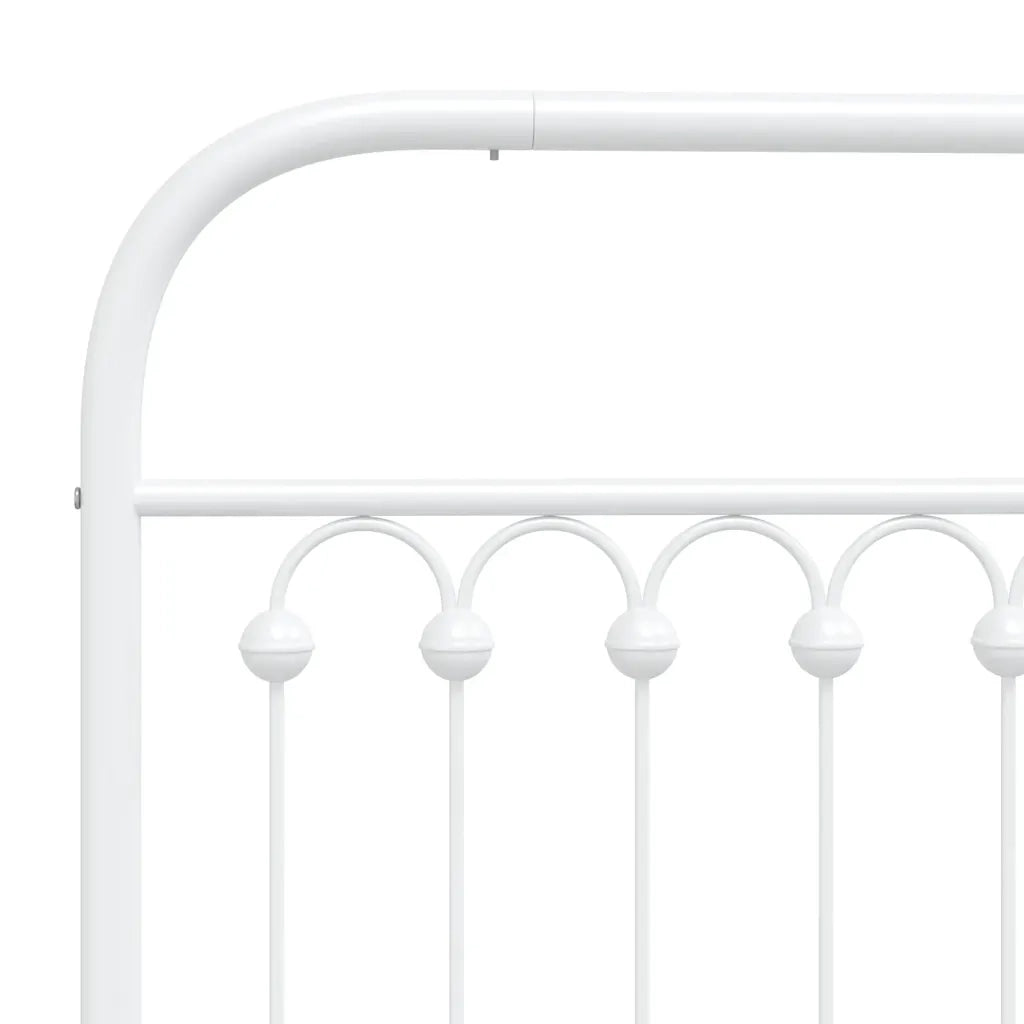 Giroletto con Testiera Metallo Bianco 107x203 cm 376645