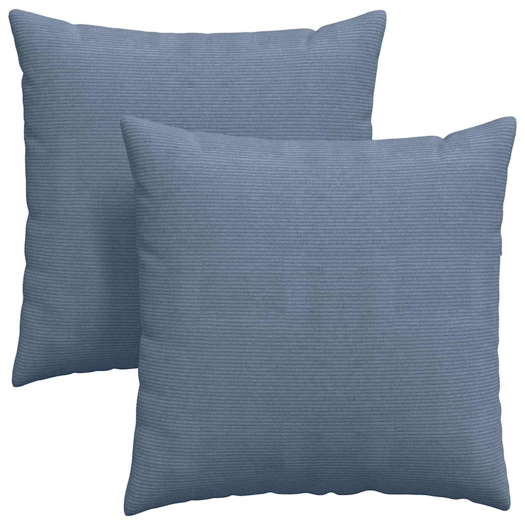 Cuscini da Divano 2 pcs Blu 80 x 80 cm Tessuto in Cords 42014078