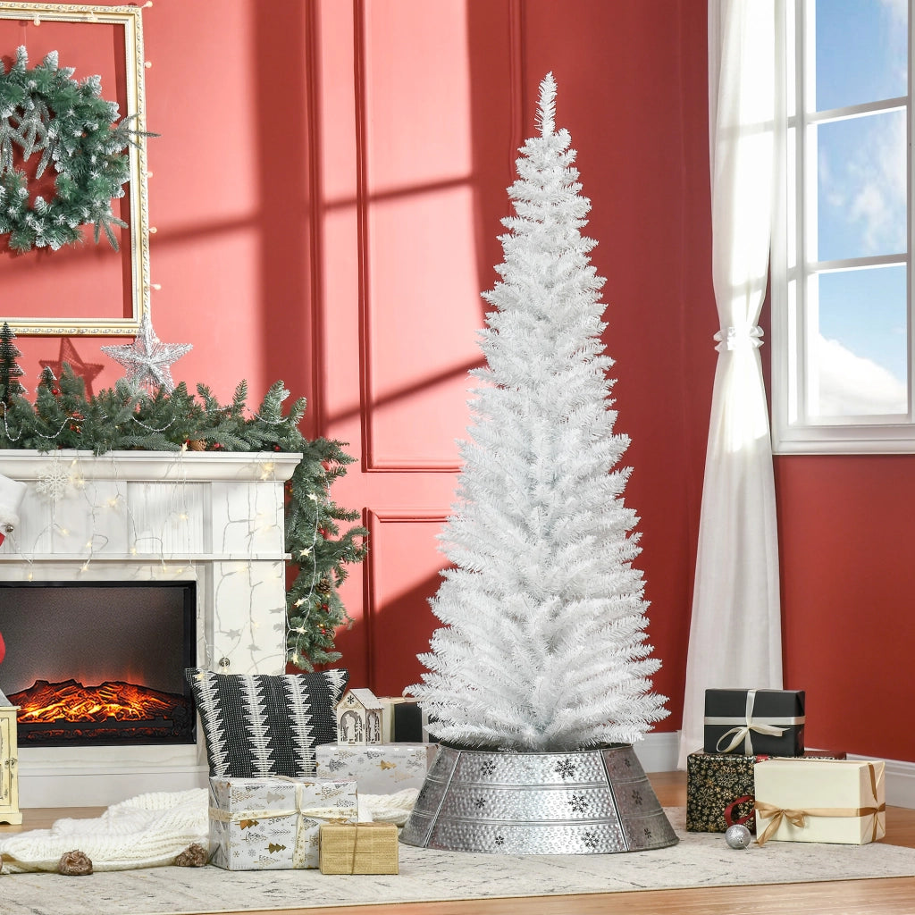 Albero di Natale Artificiale ¨C Minimal ¨C Bianco 180 cm 390 Rami Base Smontabile