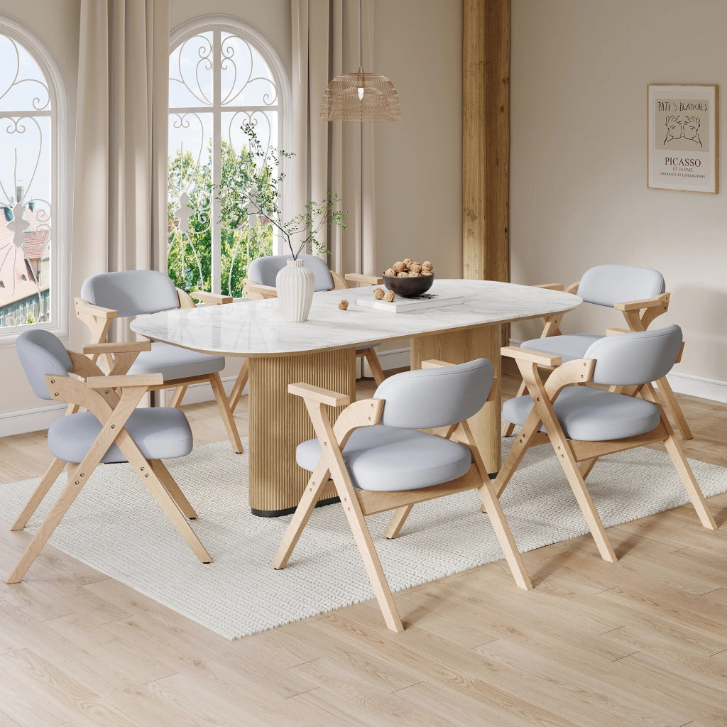 SEDIA PIEGHEVOLE Set da 4 pezzi in legno massello grigio con braccioli