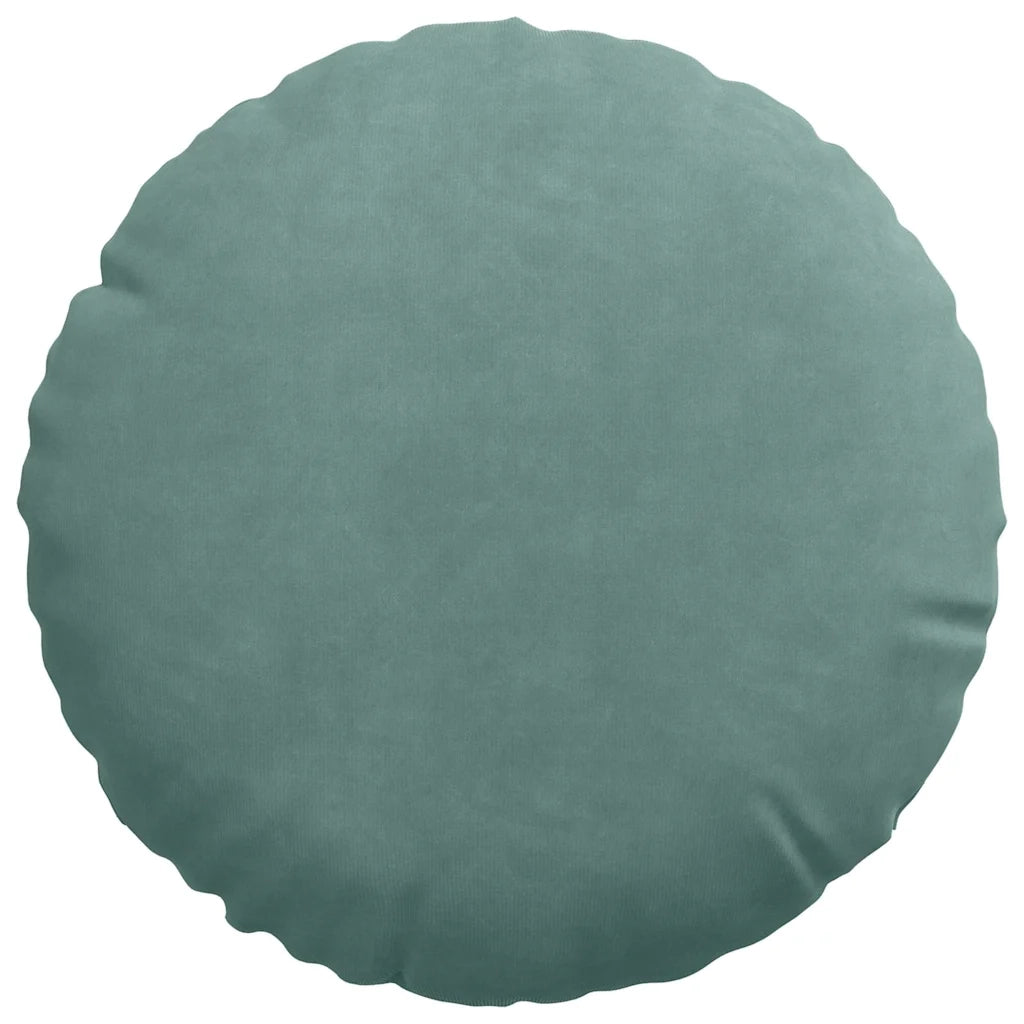 Cuscini per Seduta 2 pcs Verde Mare Ø30 x 13 cm Velluto 42014110