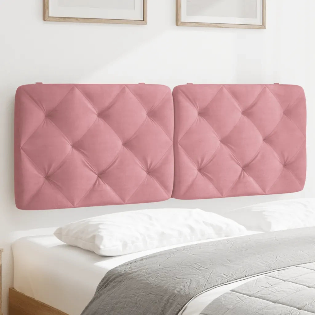 Cuscino Testiera-Cuscino per Testiera Rosa 140 cm in Velluto
