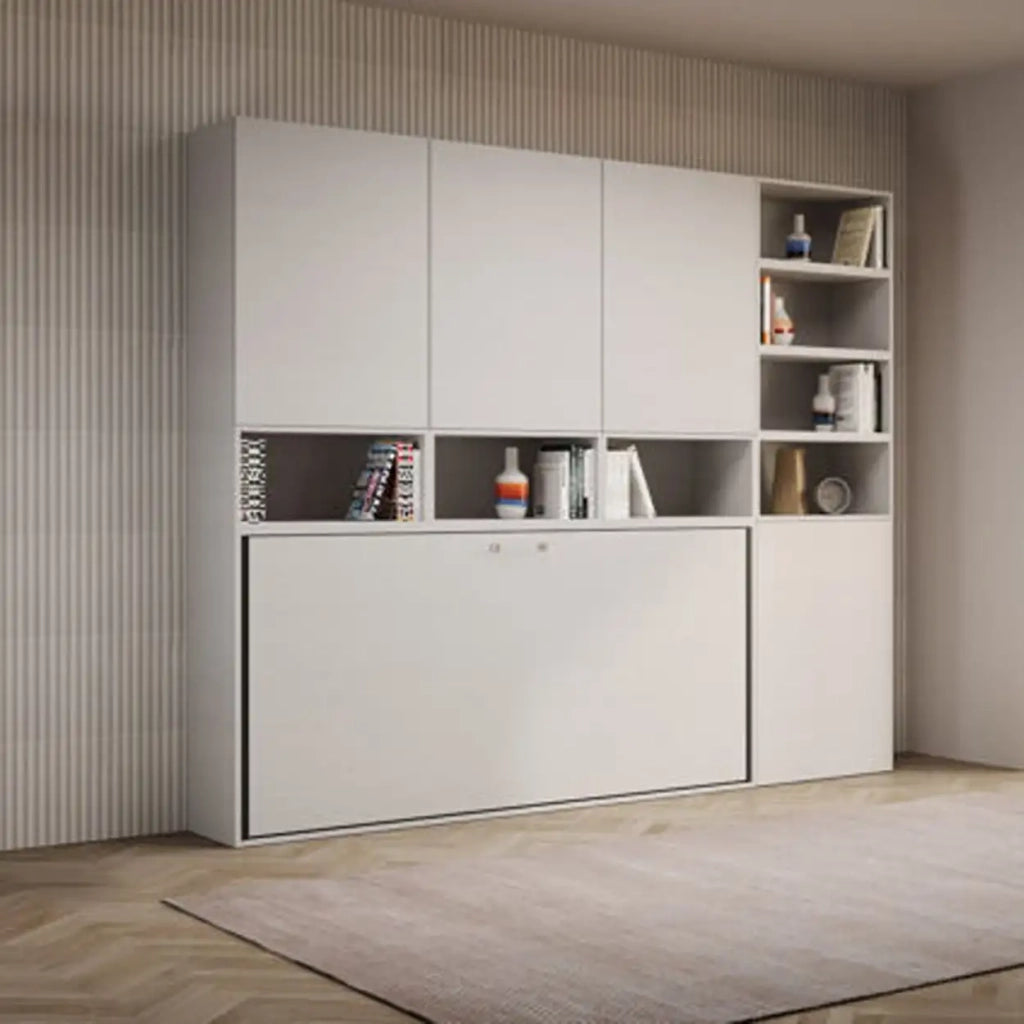Letto singolo a scomparsa Kando comp.E bianco frassino