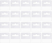 Hanger per etichetta autoadesivo 100 pezzi - Ophangpunten per etichette - Material PVC trasparente - Dimensioni 40 x 35 mm - Etichette adesive