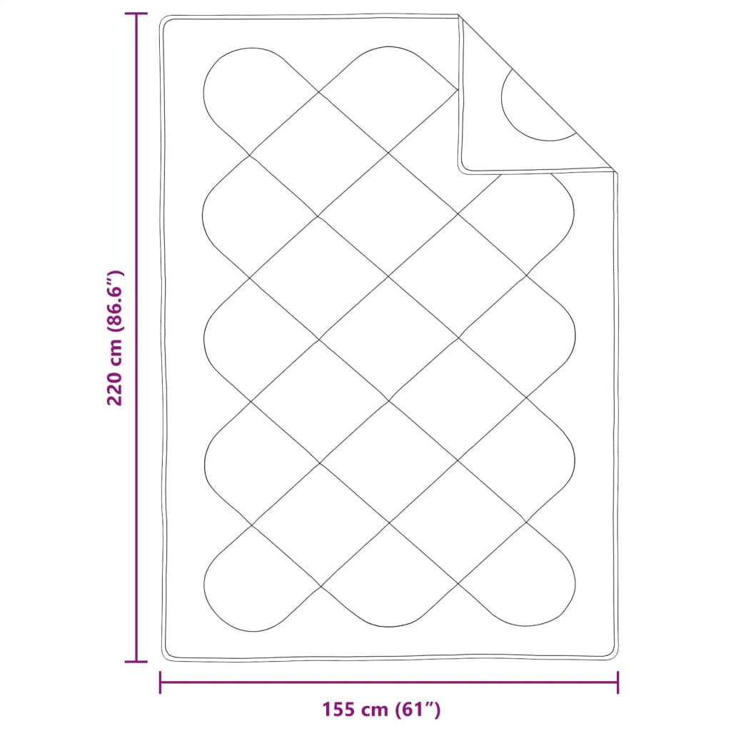 Duvet per Tutte le Stagioni con cuscino 2 pcs Bianco Microfibra 3376578