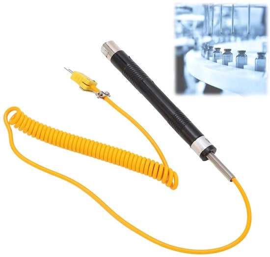 Sensore di temperatura a termocoppia tipo K - Termocoppia a superficie - Sonde di temperatura manuale - Accessori industriali - Sonde di temperatura - Adatto per temperatura di carreggiamento - Utilizzo universale - Termocoppia