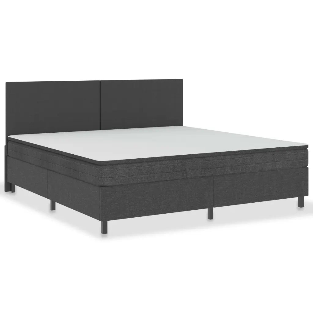 Letto a Molle Grigio Scuro in Tessuto 200x200 cm 3054793