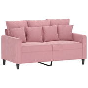 Divano | Divano da soggiorno | Sofa a 2 Posti Rosa 120 cm in Velluto