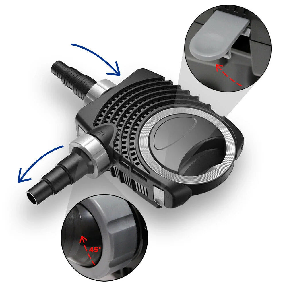 Pompa per acqua da laghetto ecologica con filtro per filtrazione del ruscello 10000 litri all'ora 80 watt koi 16_0002001