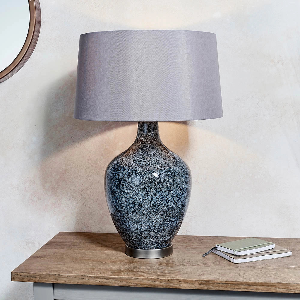 Lampada da tavolo decorativa ILSA Endon vetro nero/grigio E27 40W