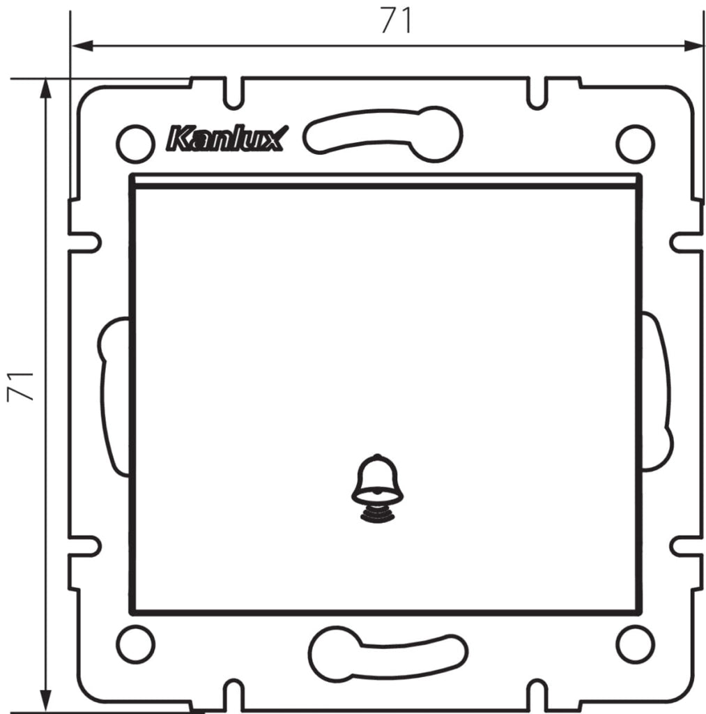 Kanlux LOGI Pulsante Campanello Crema da Incasso 25131