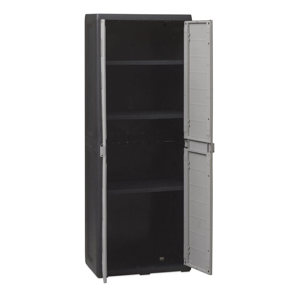 Mobile da esterno in resina elegance tuttopiani edition black 171 x 38 x 65 cm