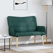 Sofa a Due Posti Verde Scuro 115 x 61 x 87 cm Tessuto 42028896