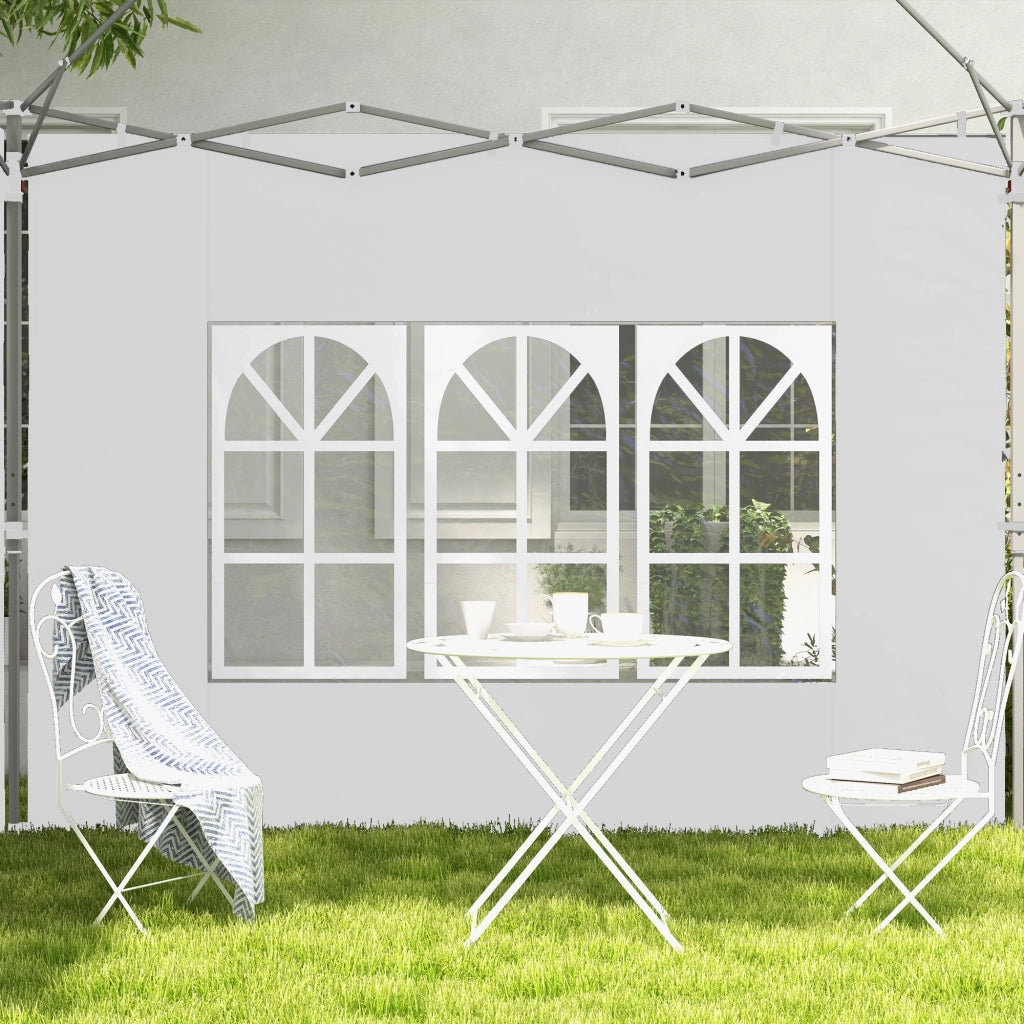 Pannelli laterali per tenda da giardino 3x3m con finestra ¨C Minimal ¨C 295x195cm bianco