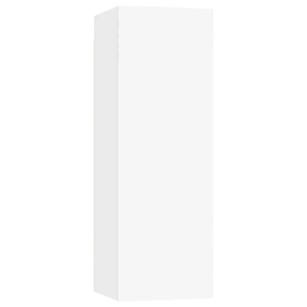 Set Mobili Porta TV 4 pz Bianco in Legno Multistrato 3078678