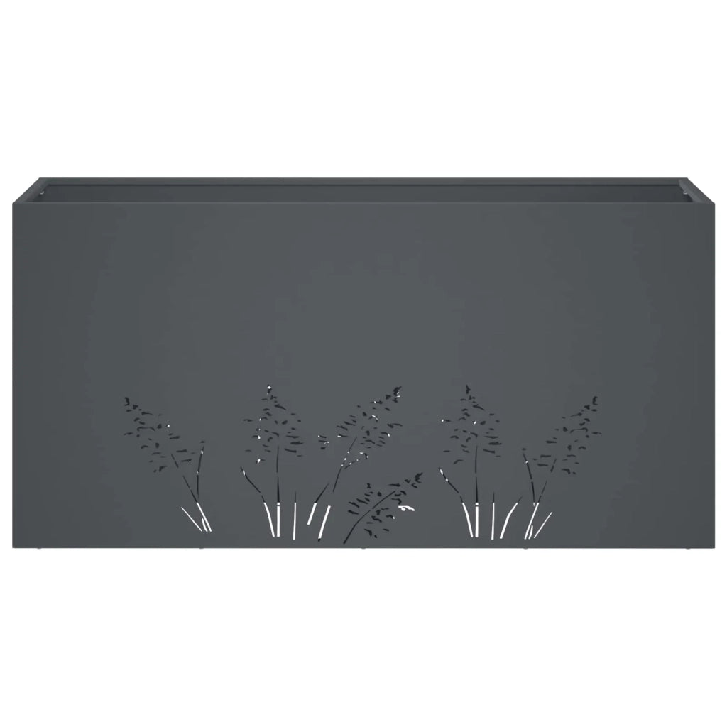 Vaso da giardino 2 pz Antracite 100 x 20 x 49 cm 8005853