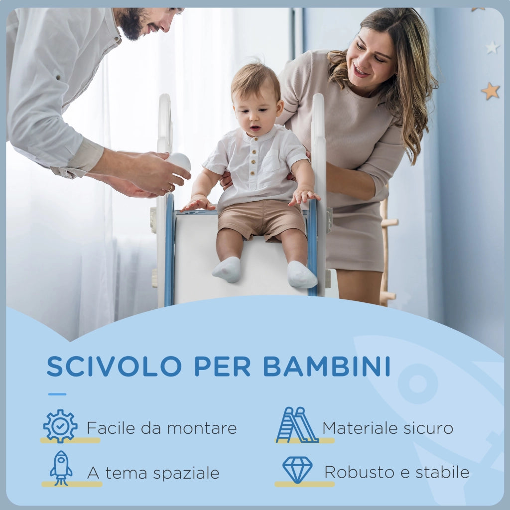 Scivolo Bambini Spaziale con Scale ¨C Zephmum ¨C 157x46.5x80 cm